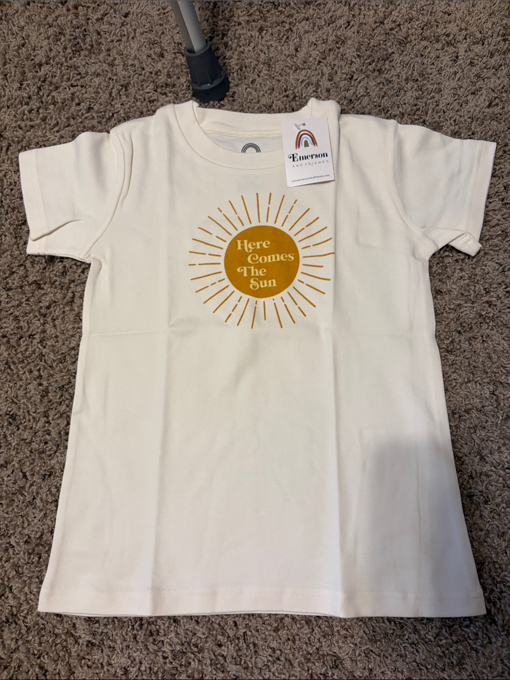 Emerson and Friends Kids Cream 'Here Comes The Sun' Short Sleeve Tee